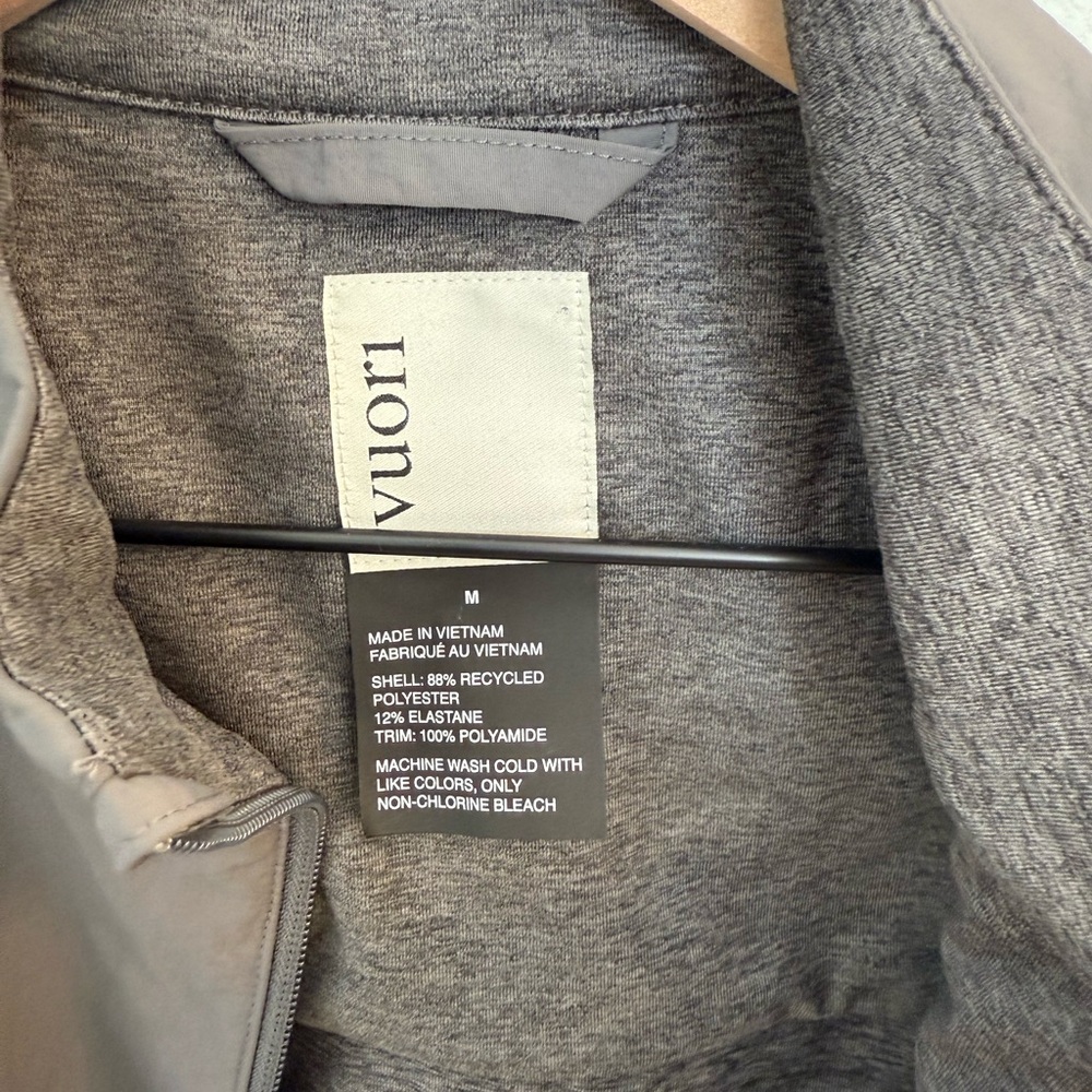 Vuori Sunday Element Track Jacket heather grey mens size medium nwot - Picture 7 of 9
